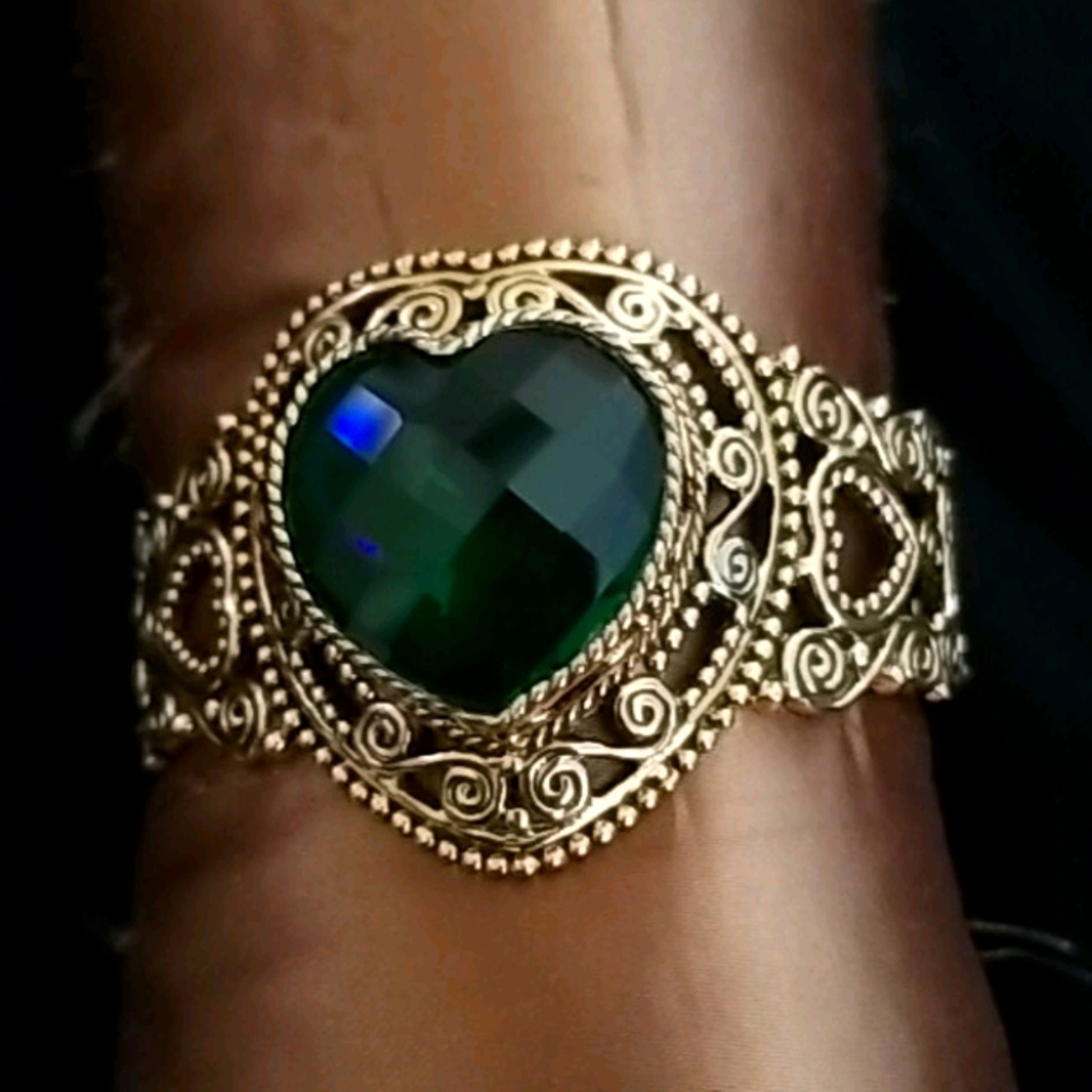 Large Crystal Heart Bracelet